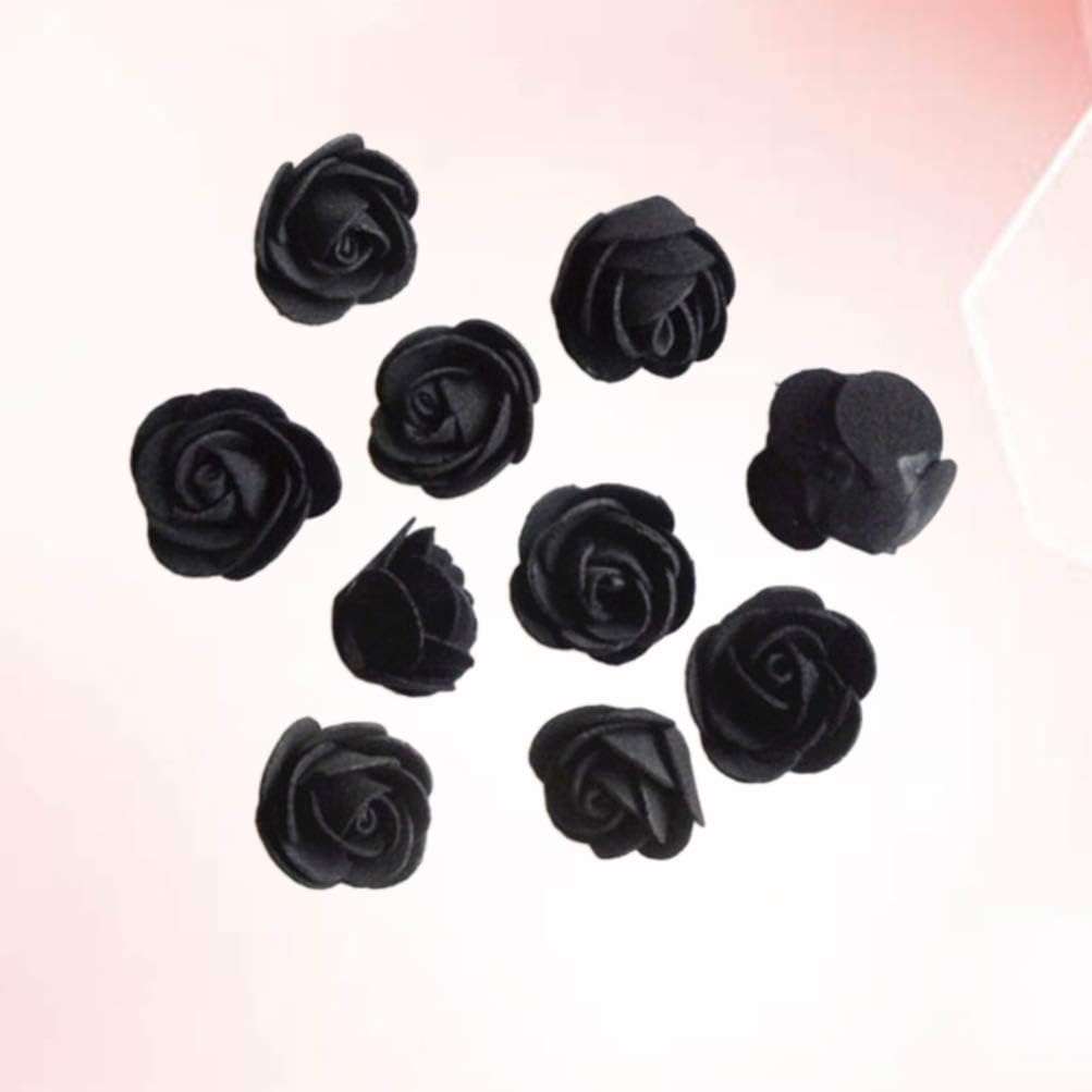 Holibanna 100pcs Foam Rose Head 3.5cm Artificial Rose Flower Head for DIY Bear Doll Wedding Bouquets Decoration (Black) - Image 5