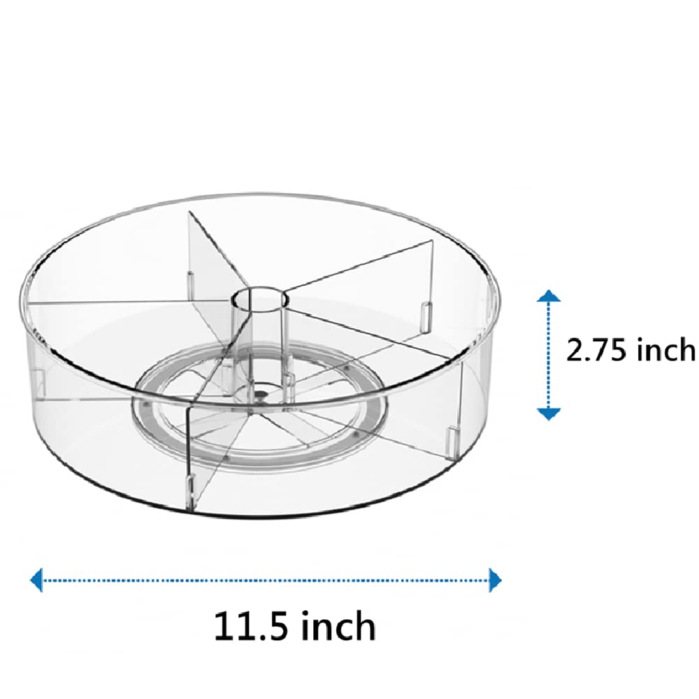Lazy Susan - Organizador giratorio de especias para almacenamiento de alimentos, condimentos, organizador giratorio para armarios de cocina, despensa, refrigerador, encimeras, juego de 2