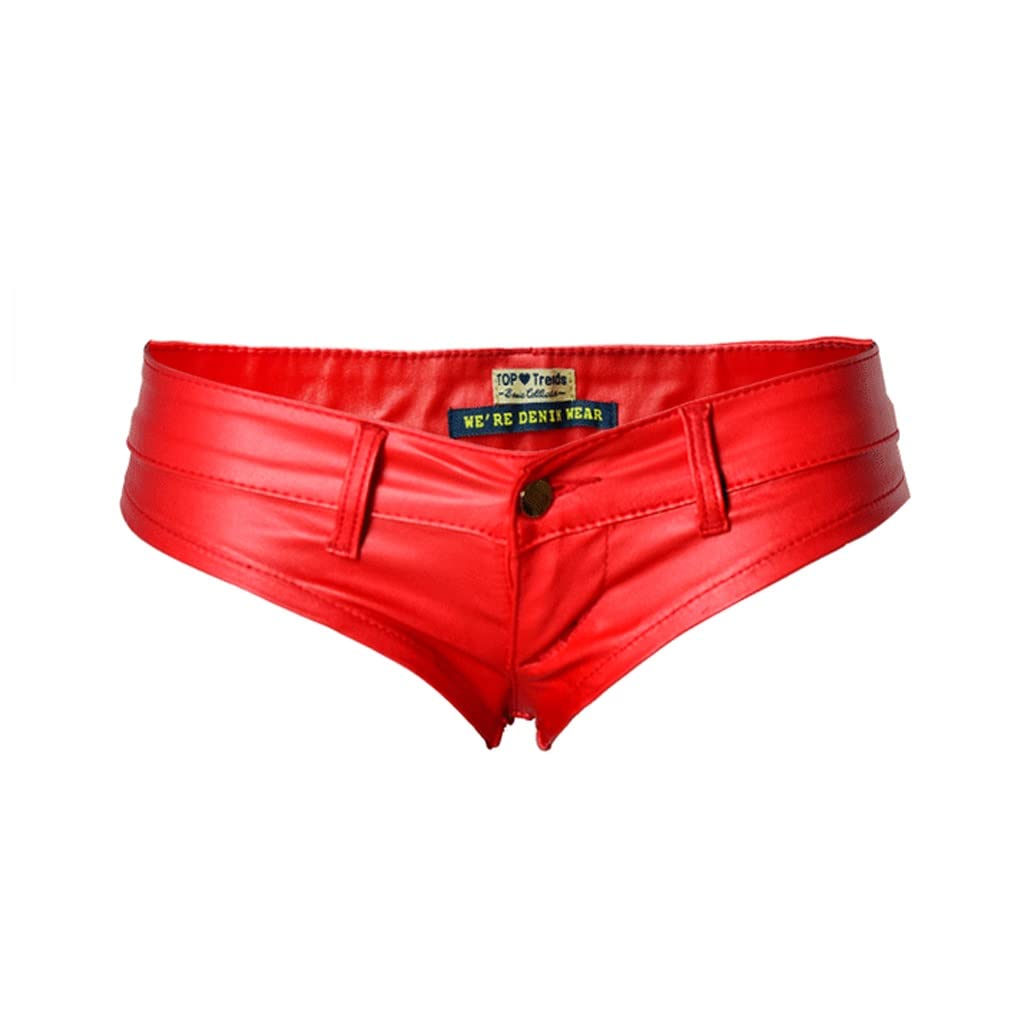 Short rouge effet faux cuir pour vos tenues de clubbing et style discothèque audacieux