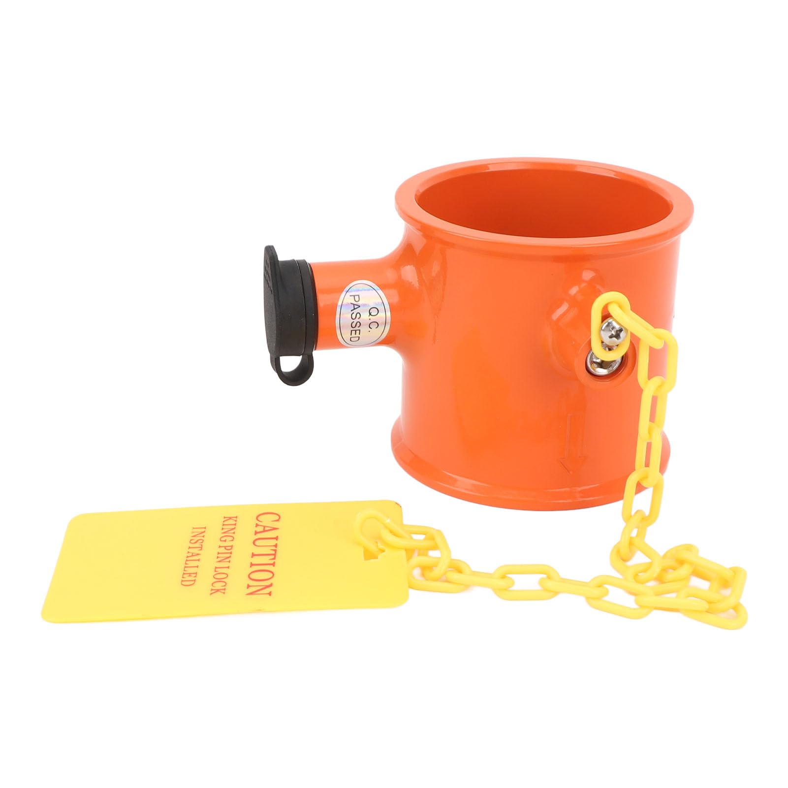 Cerradura Antirrobo de Pasador de Quinta Rueda para Remolque, Etiqueta de Advertencia de Aleación de Aluminio, Cerradura de Enganche de Seguridad para RV, Barco, Semirremolque