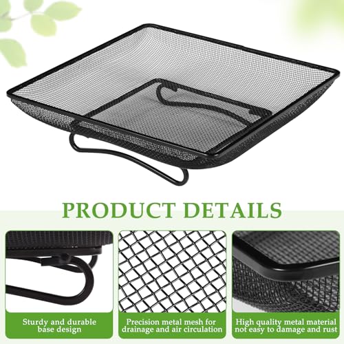 MIXXIDEA Ground Bird Feeder Tray 11x11 Inches, Metal Platform Mesh Seed Tray for Bird Feeders, Great Attracting Garden Yard Decoration for Wild Birds Squirrels Dove,1 Pack - image 3