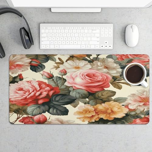 Vintage Floral Pad Mouse Large Antideslizante miniatura 5