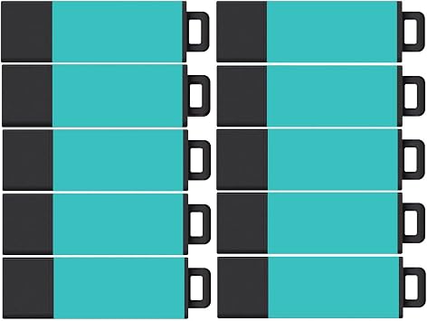 Centon Electronics DataStick Pro USB 2.0 Flash Drive, 16 GB, 10 USB Flash Drives, 10 Bulk Pack, Aqua