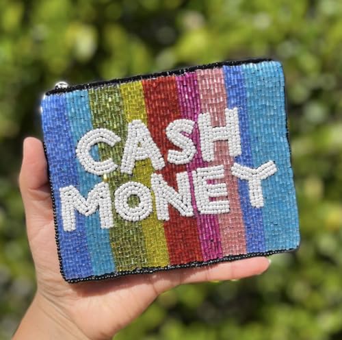 Cash Money Beaded Purse, Coin Pouch, Small Wallets for Her, Small Bag, Birthday Gifts, Cute Pouch Purse, Gift Card Bag2