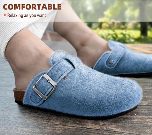 Image of BULLIANT Women Mules Clogs-Memory Foam Cushioned Cork Footbed-Fleece Lined | Unisex | Adjustable Fit | Memory Foam Cushioning | Wet-Resistant PU Shoes for Nurses & Housekeepers
