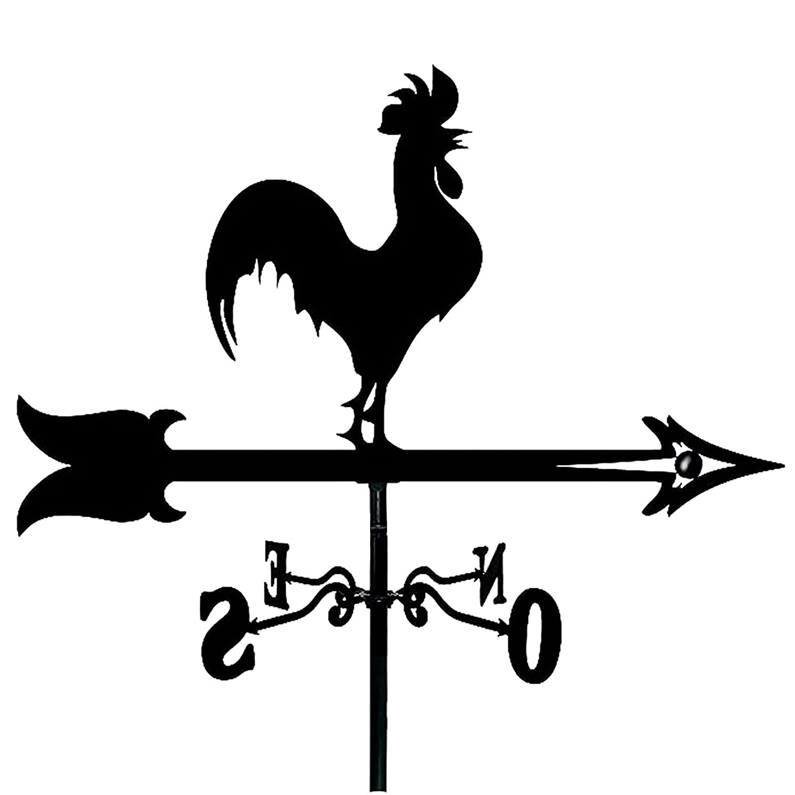 Banderuola con ornamento animale, indicatore di direzione in metallo per decorazione da giardino, montaggio su tetto, mucca, scoiattolo, balena, pollo, aquila, banderuola per uso esterno, strumento di