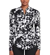 Misyula Womens Golf Shirts 1/4 Zip Sun Protection Quick Dry Tennis Running Athletic Workout Tops