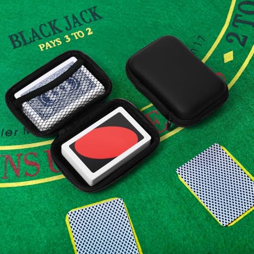 4 Stück Spielkarten Box, Kartenspiel Kartenbox, Tragetasche für Unterwegs, Staub Aufbewahrung, Robust Stoßsicher Festplattentasche, Bluetooth Kopfhörer