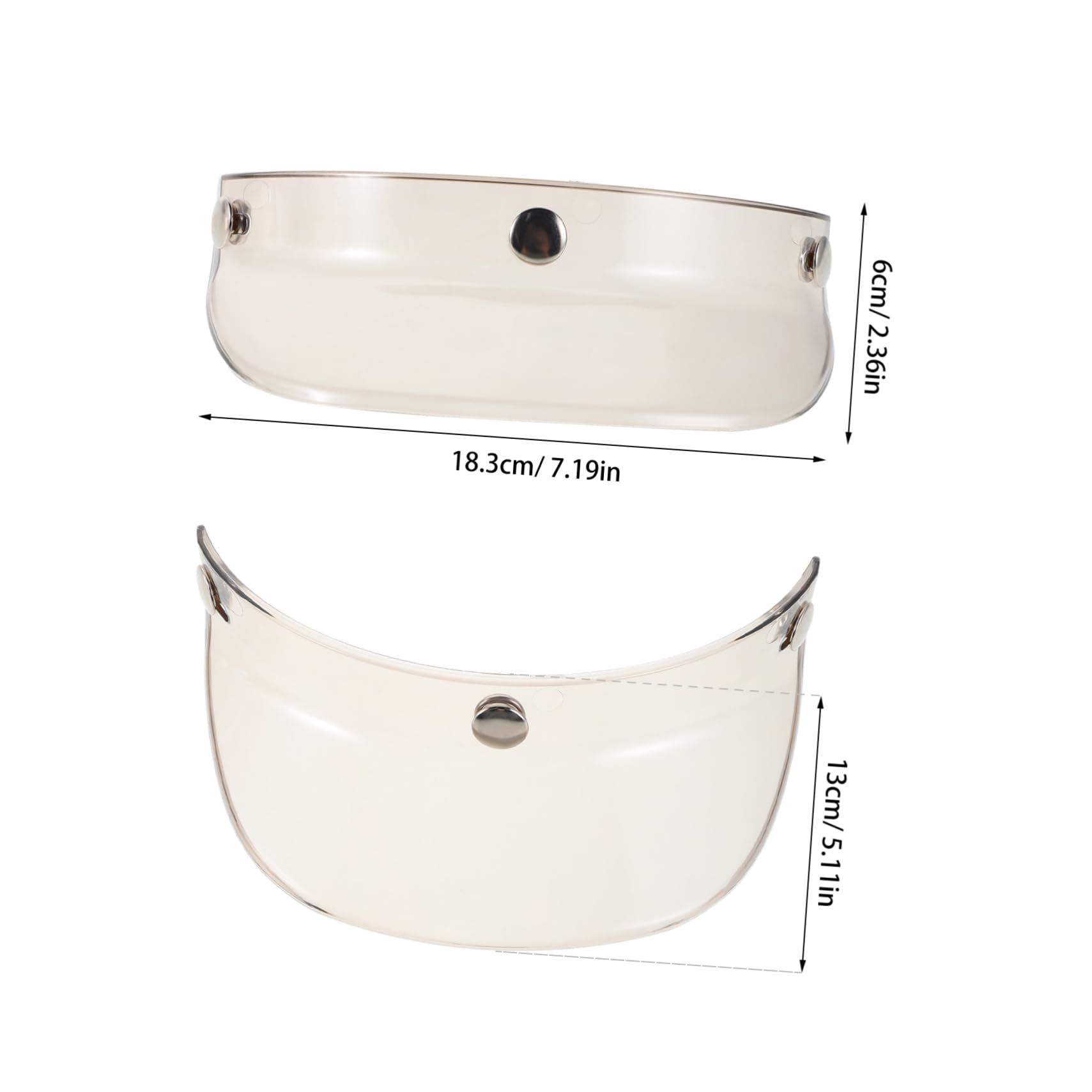 OSOLADY Visor Attachment for Open Face Retro Helmets Sun Shade Replacement for Outdoor Riding and Cycling Durable Material Tea Color Versatile Fit for Various Helmets