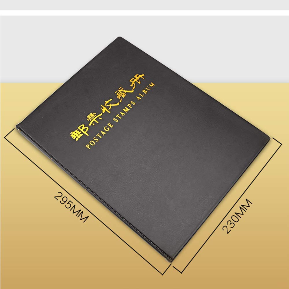 Standard-Briefmarkensammelbuch, leeres Buch, doppelseitiger schwarzer Hintergrund, 1 Zeile, 2 Zeilen, 3 Zeilen, 5 Zeilen, gemischt 10 Seiten, PP-Material Staubschutz, Heißpresstech