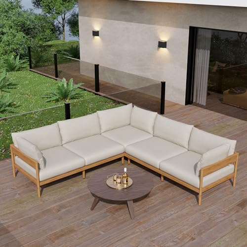 Acanva Modern Outdoor Patio Furniture Set, All-Weather...
