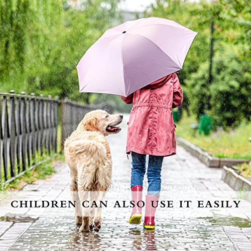 12 Pcs Compact Umbrella Travel Umbrella Windproof Ultraviolet Umbrellas For Rain And Sun Automatic Folding Umbrella 8 Ribs For Women Men, Auto Open And Close Waterproof Portable Dual Purpose, 6 Colors #TOP4