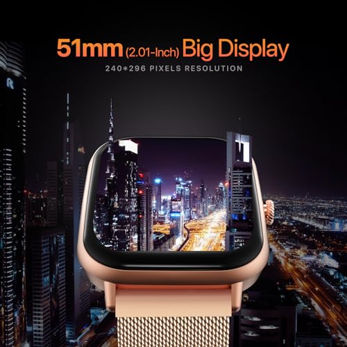 Image of Fire-Boltt Ninja Call Pro Max Ultra Bluetooth Calling Smart Watch, 2.01 inch HD Display, 120+ Sports Modes, Health Suite, AI Voice Assistance, SpO2 Smartwatch for Men & Women - Gold Link