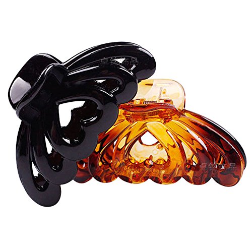 Suoirblss 2 presilhas de cabelo em forma de coração para mulheres e meninas, prendedores de cabelo g