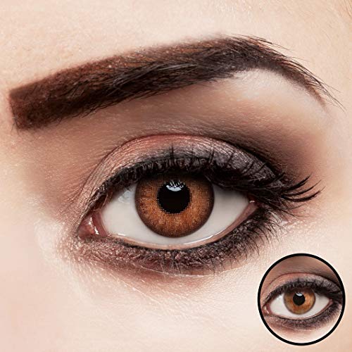 Lentilles de contact brun Hazel Love aricona pour changer la couleur des yeux foncés