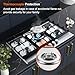 Eascookchef 30 inch Gas Cooktop, Gas Stove Top with 5 High Efficiency Burners, Bulit-in Stainless Steel Propane Cooktop for Kitchen, NG/LPG Convertible Stovetop, Thermocouple Protection