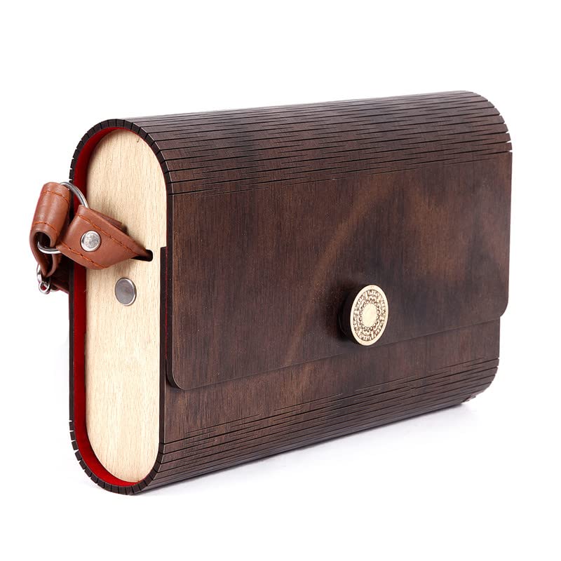 CrazyInk Women's Handcrafted Wooden Light Weight Unique Purse Handbag (PURSE 375)