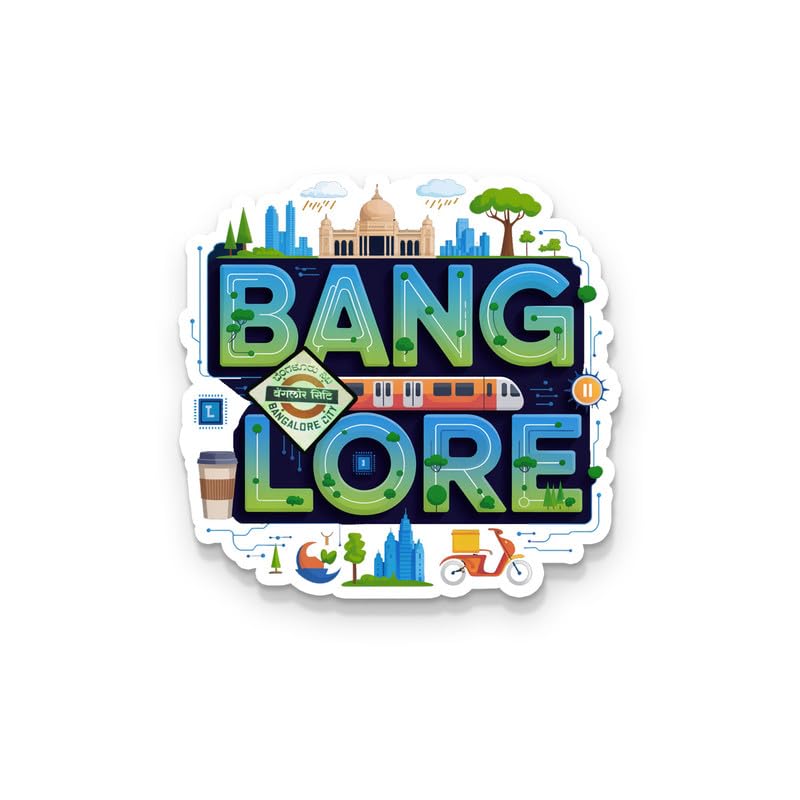 Image of Bangalore Fridge Magnets, Glossy Finish, Stylish Magnet for Fridge, Wardrobe & Metal Surfaces