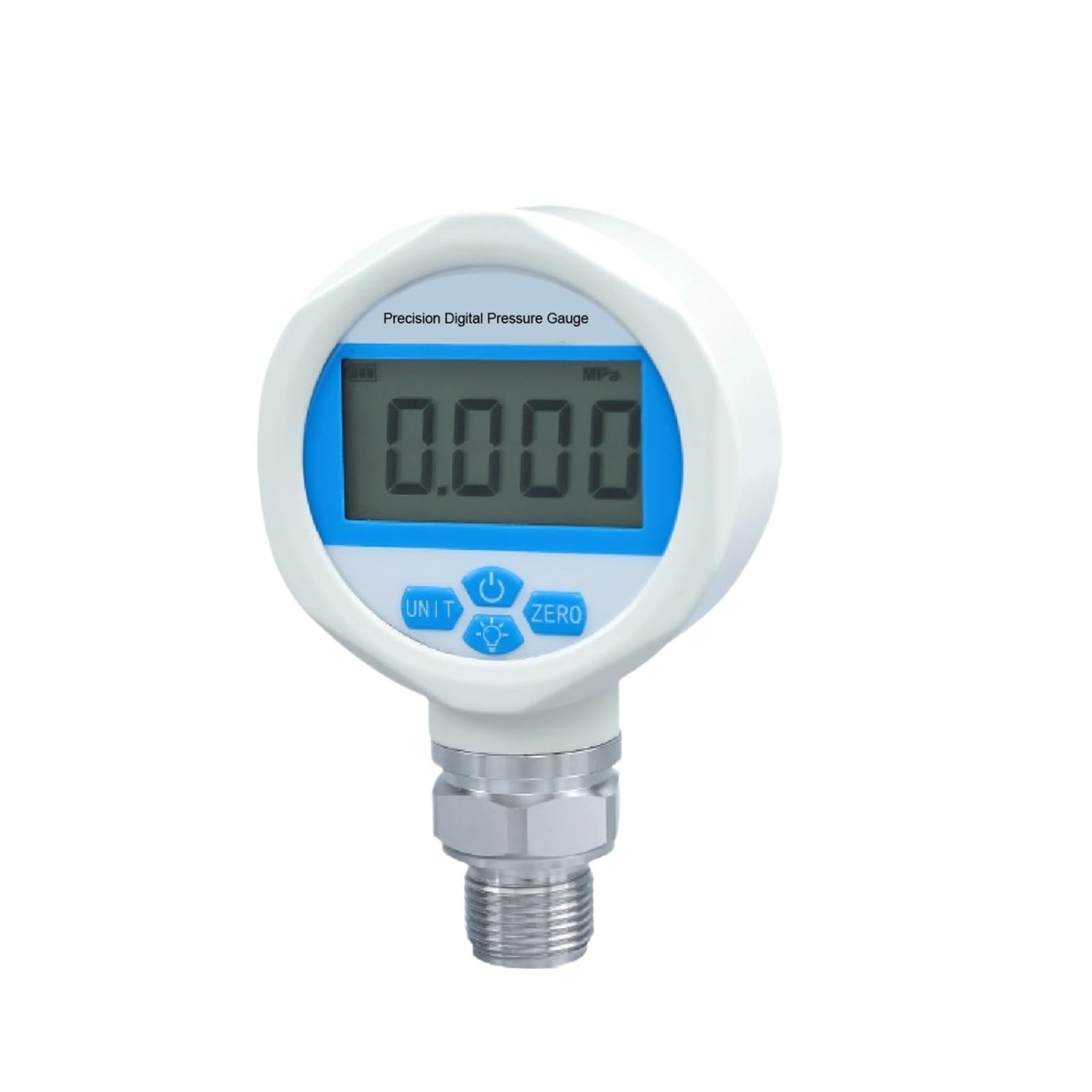 ‌Digitales Manometer aus Edelstahl, YB60A Präzisionsmanometer 60 mm NPT1/2 −100 kPa ~ 100 MPa(0-300kPa)