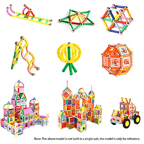 320Pcs Magnetic Sticks Building Blocks Toys, Magnet Construction Build Kit Education Toys 3D Puzzle For Kids And Adult, Magnetic Sticks And Non-Magnetic Balls Playing Stacking Game Toy (320 Pcs) #TOP5