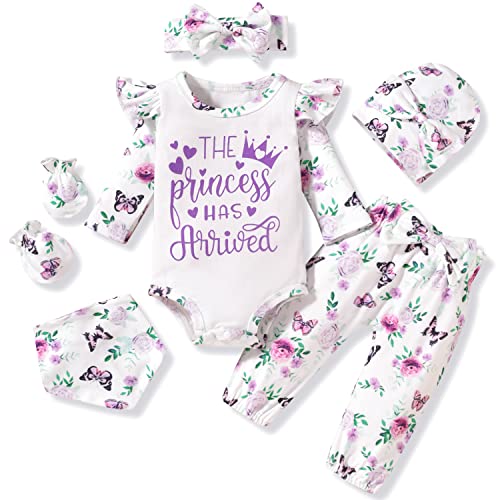 Aalizzwell Baby Girl Long Sleeve Floral Fall Winter Outfit
