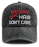 Funny Baseball Hats for Women, Adjustable Cotton Messy Hair Don't Care Baseball Cap, Vintage Car Decorations Hat, Camping Gym Accessories Women Must Haves, Mothers Day Birthday Gifts for Mom Mama
