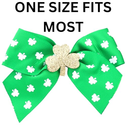 Needzo Saint Patrick's Bow con Trébol, Accesorio Festivo para el Cabello con Pinza de Cocodrilo, Adorno para el Cabello de San Patricio, Talla Única miniatura 5