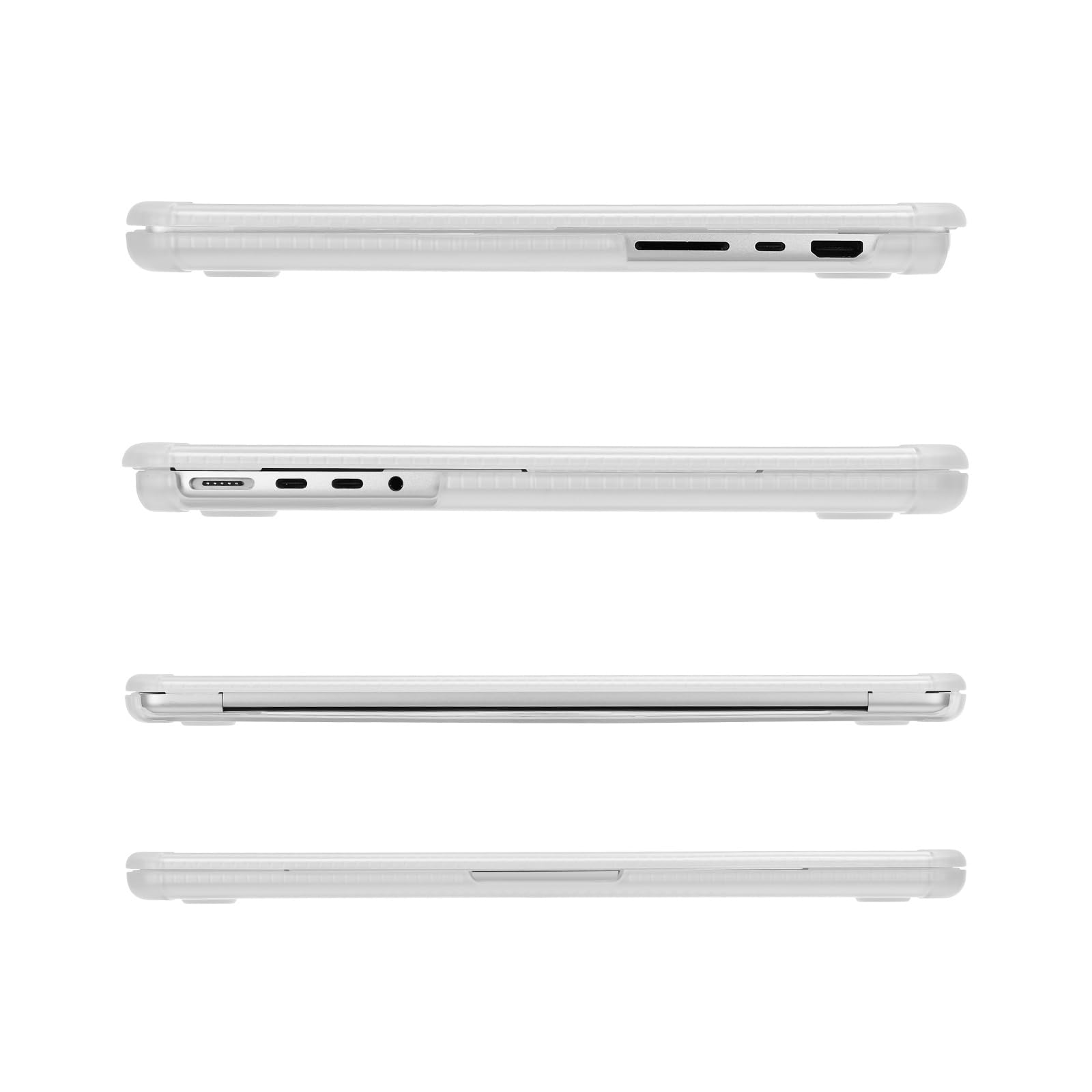 MOSISO Custodia Compatibile con MacBook Pro 14 Cover 2025 2024-2021 M5 A3434 M4 A3112 A3185 A3401 M3 A2918 A2992 M2 A2779 M1 A2442, Case Anti-Crepa Pesante TPU&Copritastiera&Pellicola, Trasparente
