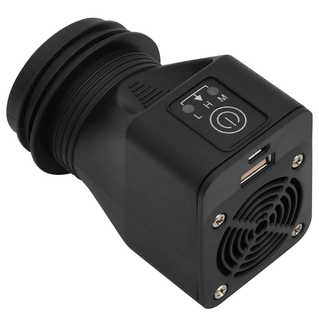 Estufa de madera para camping con ventilador USB, 35,5 x 26 x 28 cm, acero inoxidable, para jardín, terraza, exterior
