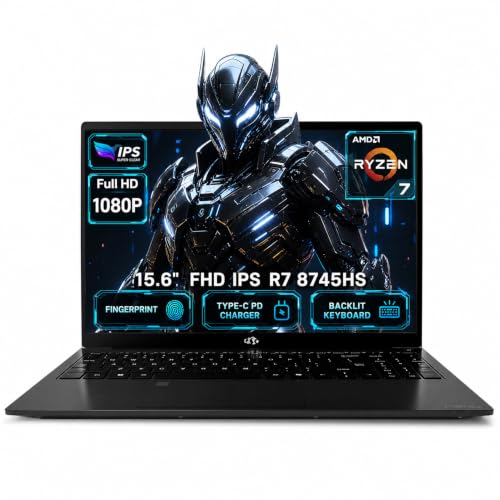 Image of NIMO 15.6 inch Gaming Laptop, AMD Ryzen 7 8745HS 8-Core (up to 4.9GHz, Beats i7-1360P), 64GB RAM, 2TB SSD, Radeon 780M, IPS FHD, 100W PD Fast, for Creators, Video Editing & AI Tasks, 2-Year Warranty