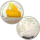 1912 The Voyage RMS-Titanic Ship and Travel Map Coin in Memory of Victims