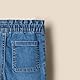 Amazon Essentials x Sofia Grainge Baby Mädchen Jeans mit Geradem Bein und Rüschen, Medium Indigo Wash, 24 Monate