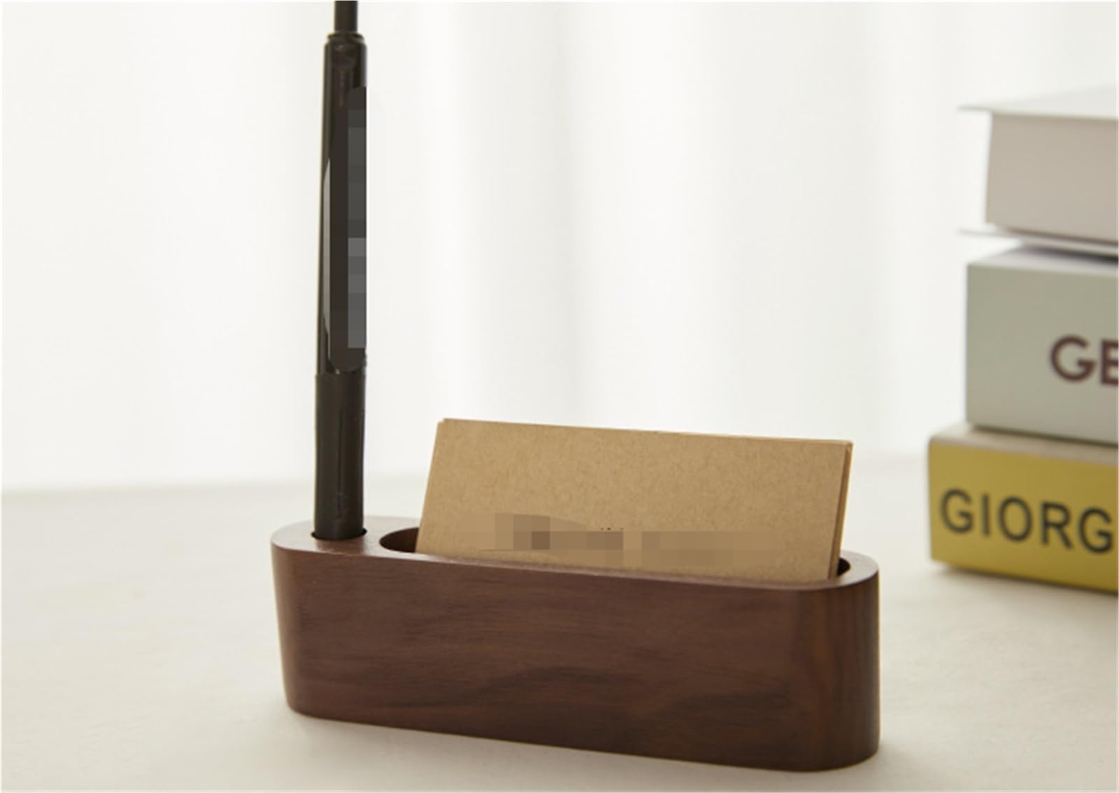 Présentoir pour cartes de table, Porte-cartes de visite en bois