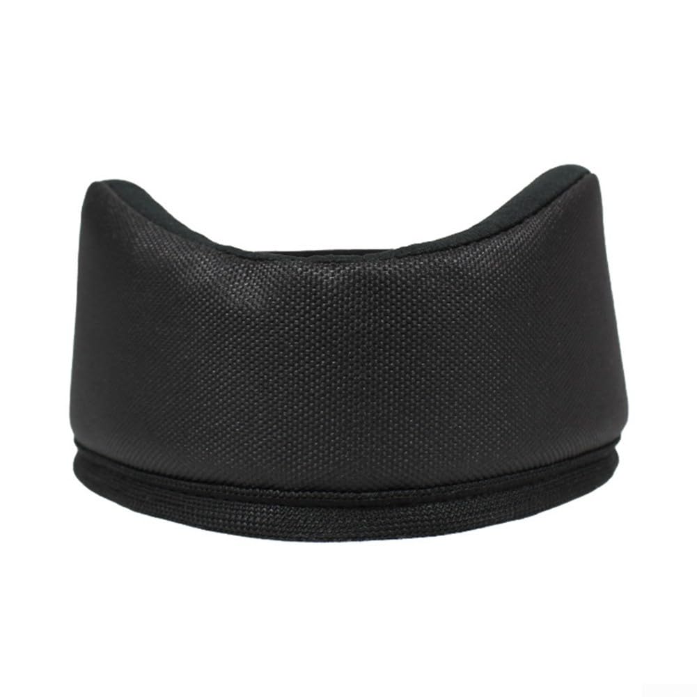 Protège-cou de hockey sur glace en tissu Oxford léger avec coupe incurvée, idéal pour l'entraînement et la pratique (L (34-43 cm)