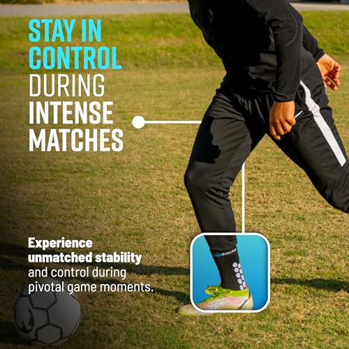 Mid-Calf Crew Soccer Socks, Anti-Slip, Breathable, Cushioned with Traction & Anti-Blister Protection3