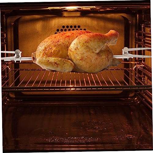 Asador de pollo vertical con tenedores giratorios para microondas 8