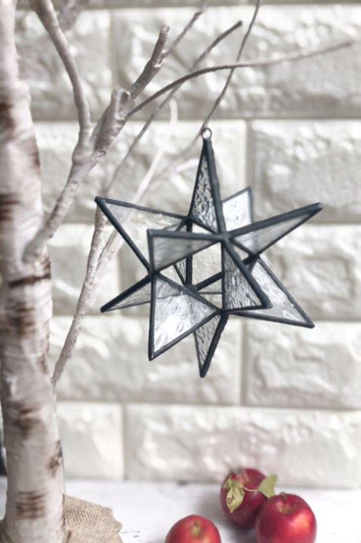 Amazon.co.jp: ステンドグラス星のオーナメント(小 クリアガラス