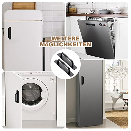 LYCXAMES 2 Pièces Poignée de Meuble Autocollante, Poignées Autocollantes en Aluminium, Poignées de Porte Coulissante, Poignées Tiroir pour Meuble Cuisine Armoire Chambre à Coucher, 147mm (Noir) – vue 7
