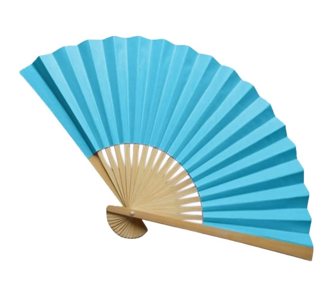 Display Fans Traditional Chinese Fans Hand Held Paper Bamboo Folding Handheld Folded Fan Hand Held(K)