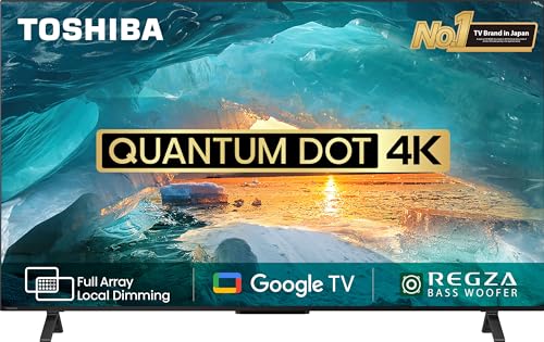 TOSHIBA 139 cm (55 inches) 4K Ultra HD Smart QLED Google TV 55M550MP (Black) | with 4 Year Comprehensive Warranty TOSHIBA 139 cm (55 inches) 4K Ultra HD Smart QLED Google TV 55M550MP (Black) | with 4 Year Comprehensive Warranty