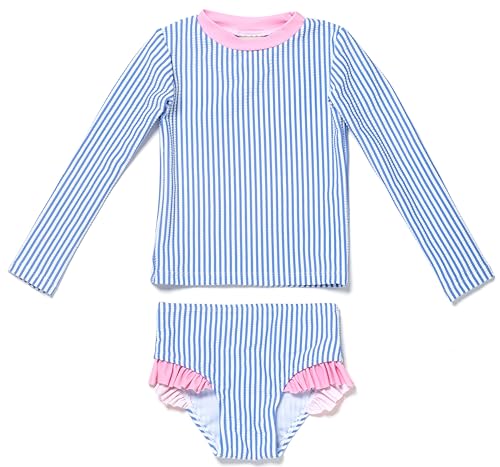 Coast & Crest Long Sleeve Rash Guard 2 Piece Swimsuit Set