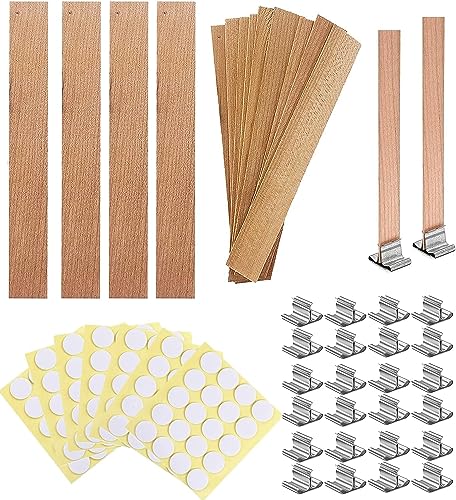 150 piezas de clips y mechas de madera para velas