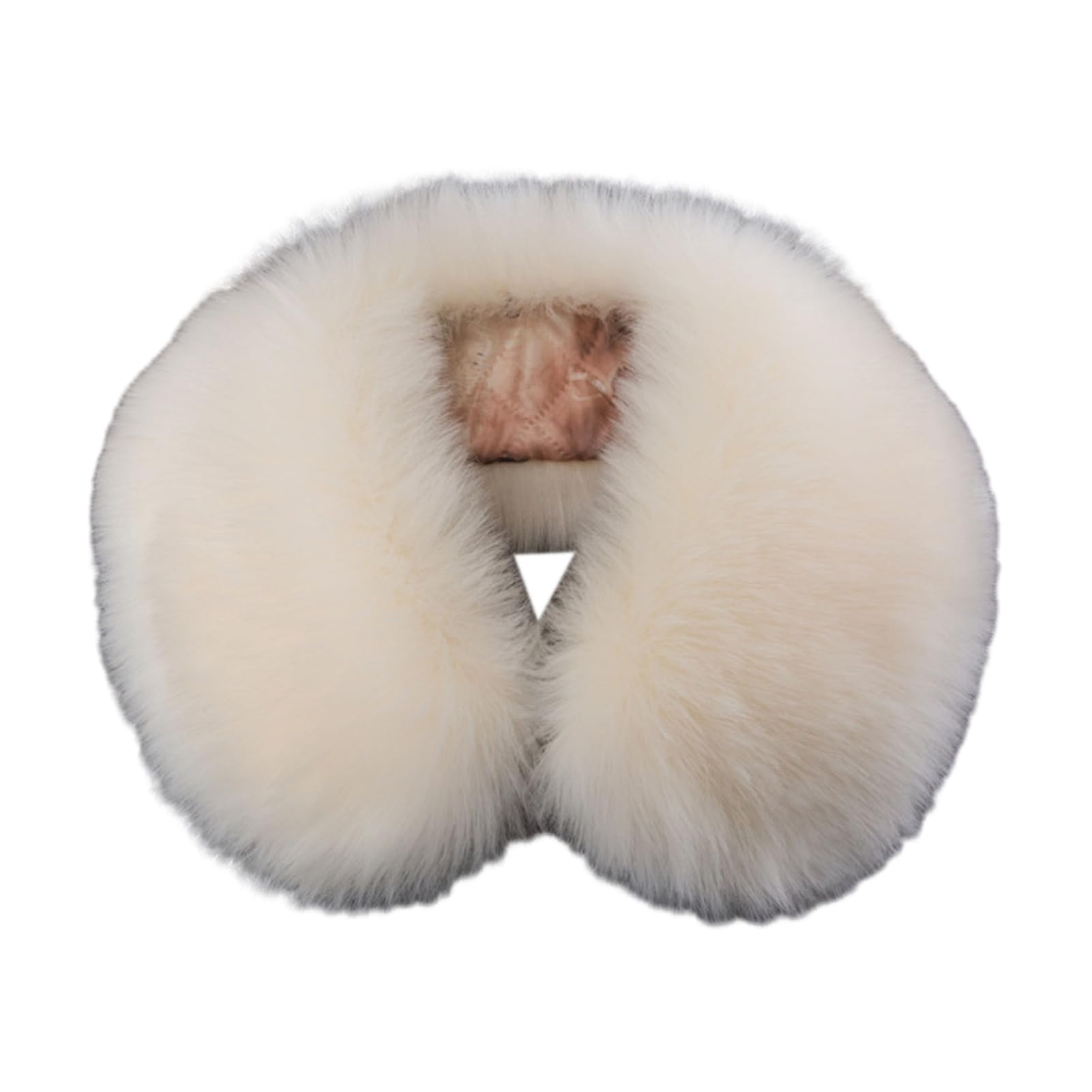 matumou Fake Collar Thickened Soft Fluffy Faux Fur Color Cold-resistant Windproof Unisex Winter Neck Warmer Scarf Women Men Neck Wrap