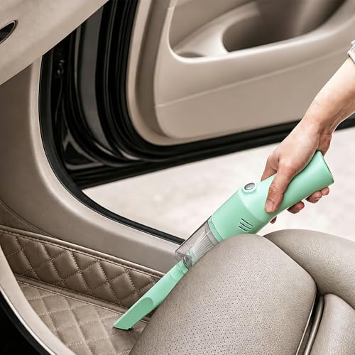 Image of Mini Cordless Handheld Vacuum for Car, Sofa, Desk, Drawers & Crumbs, Mint