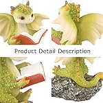 Dragon Figurine Ornament Design Accessories Desktop (Dragon Reading On a Stone) - Image 3