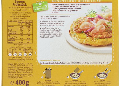 Pfanni Bauern Frühstück Kartoffelfertiggericht Bratkartoffeln mit Speck & Ei 100% deutsche Kartoffeln, 1 x 400 g