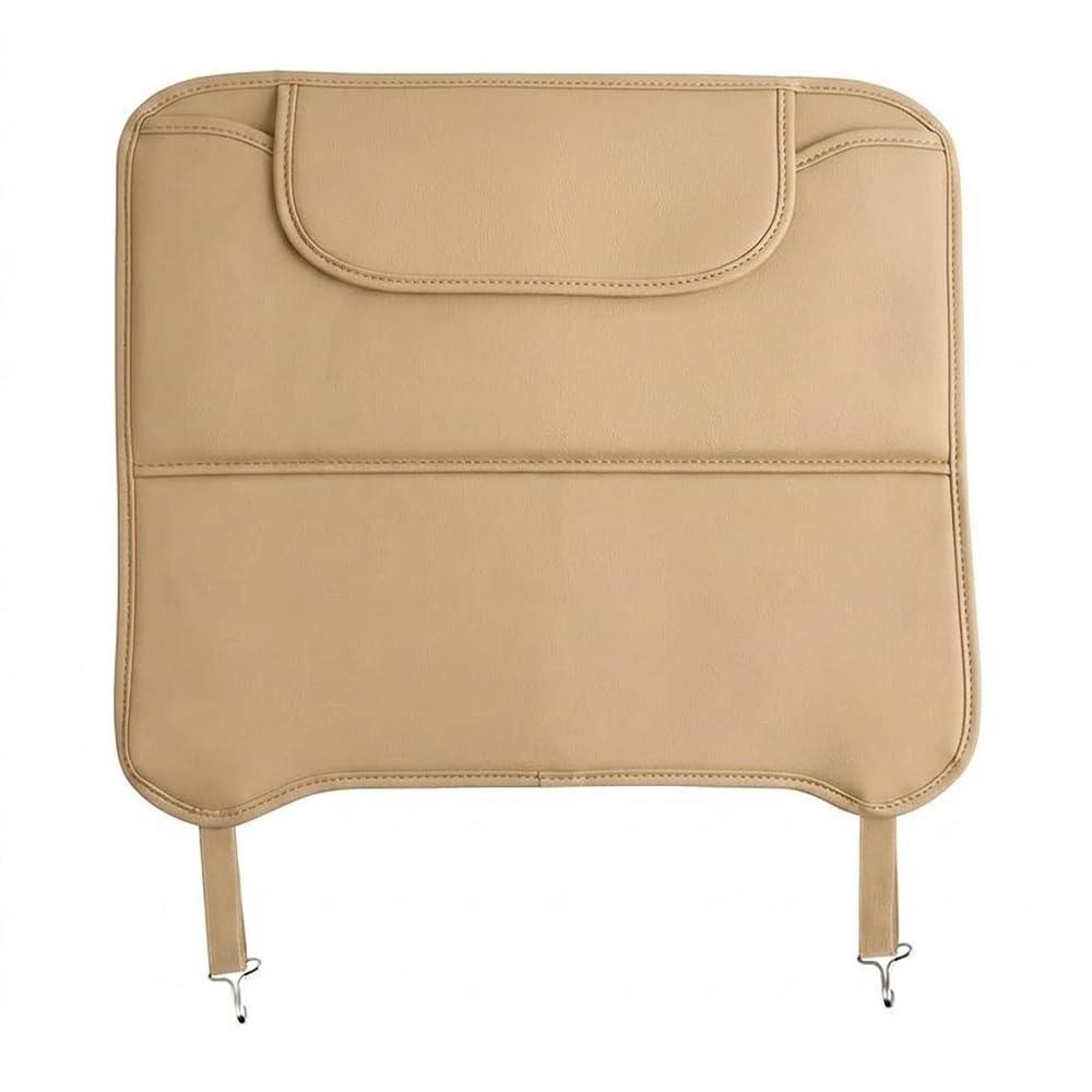 zhangqin Vehicle Seat Back Protector for Mazda RX-8 (SE3P 2003-2012), Faux Leather Kick Mat with Organiser Pocket, Anti Scratch Cover, Wipeable,Beige