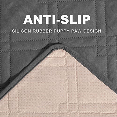 Tempcore Waterproof Couch Covers For 2 Cushion Couch, Machine Washable Loveseat Cover, Seat Width To 48", Couch Covers For Dogs, Sofa Cover For Pets/Children, Grey #TOP3