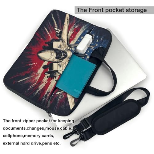 Maletín impermeable para laptop de 14 pulgadas con bandera americana miniatura 6