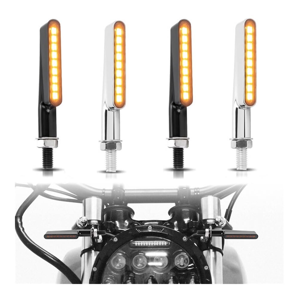 Indicateurs de Moto Clignotants De Moto À 9 LED, Lampes Indicateurs En Métal Ambre, Lampe De Signalisation Pour Moto Tout-terrain, Double Sport, Accessoires 12V
